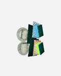 Cleaning Set, 10 Pack - with 2 Green Scouring Pads, 2 Steel Wool, 2 Sponge Multi-Color, 2 Pads Scoub Sponge, 2 Wire Scourer