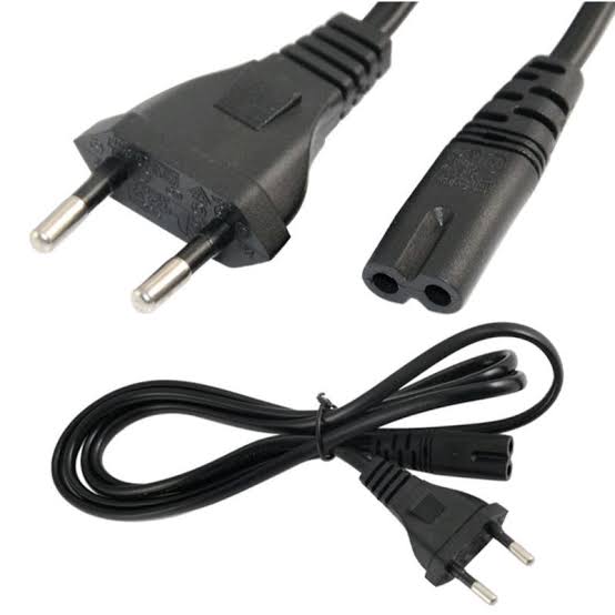 Two pin plug power cable
