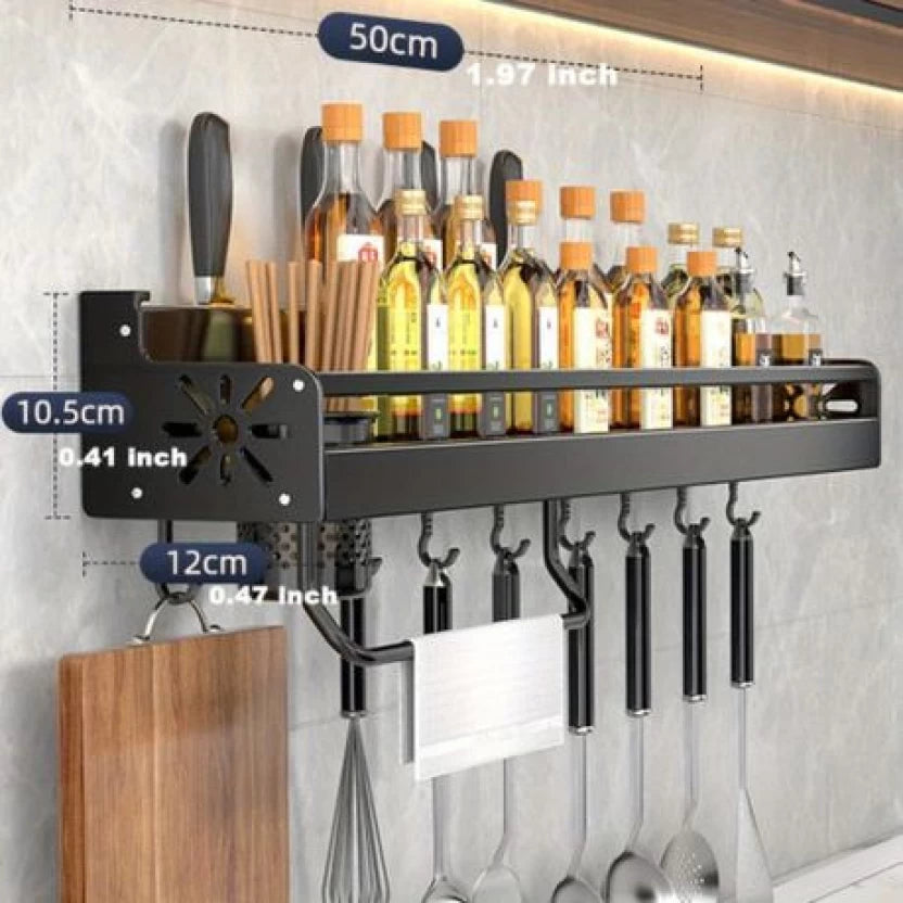 SA TRADE Wall-Mounted Kitchen Organiser Rack Iron Organizer Kitchen Rack