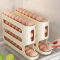 Huanix (2pcs yellow)4 Layers Automatic Rolling Egg Holder Rack Fridge Egg Storage