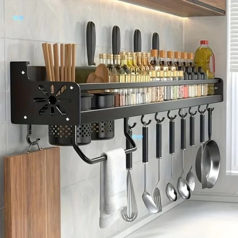 SA TRADE Wall-Mounted Kitchen Organiser Rack Iron Organizer Kitchen Rack