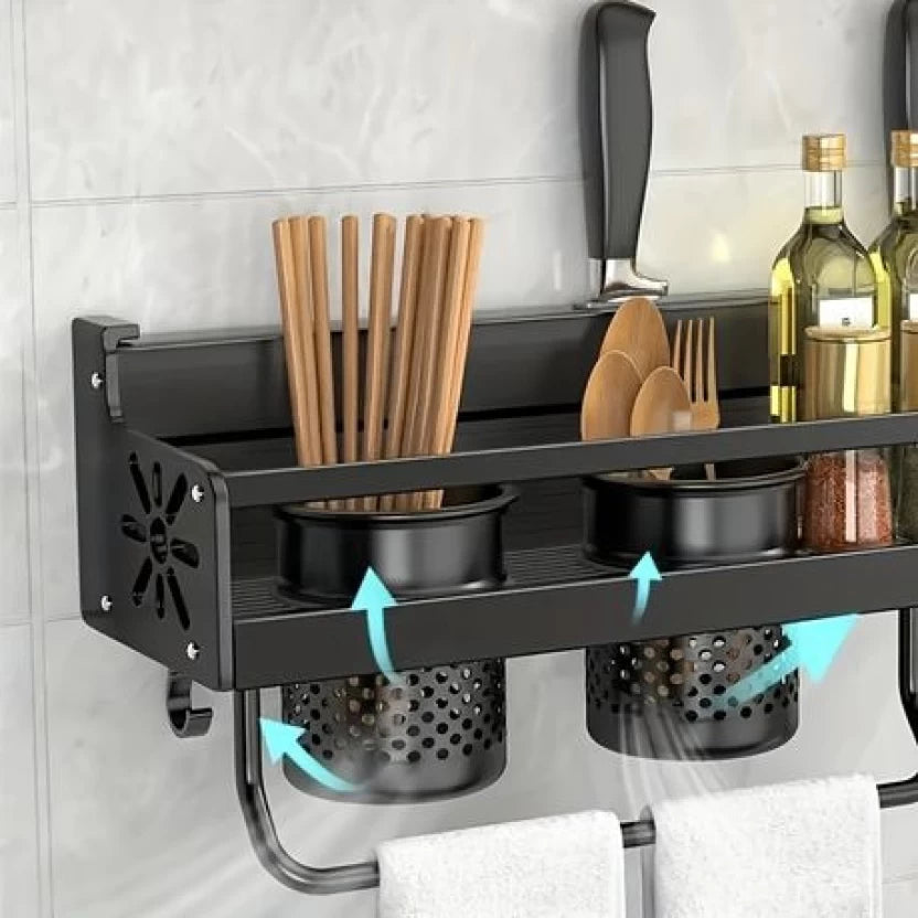 SA TRADE Wall-Mounted Kitchen Organiser Rack Iron Organizer Kitchen Rack